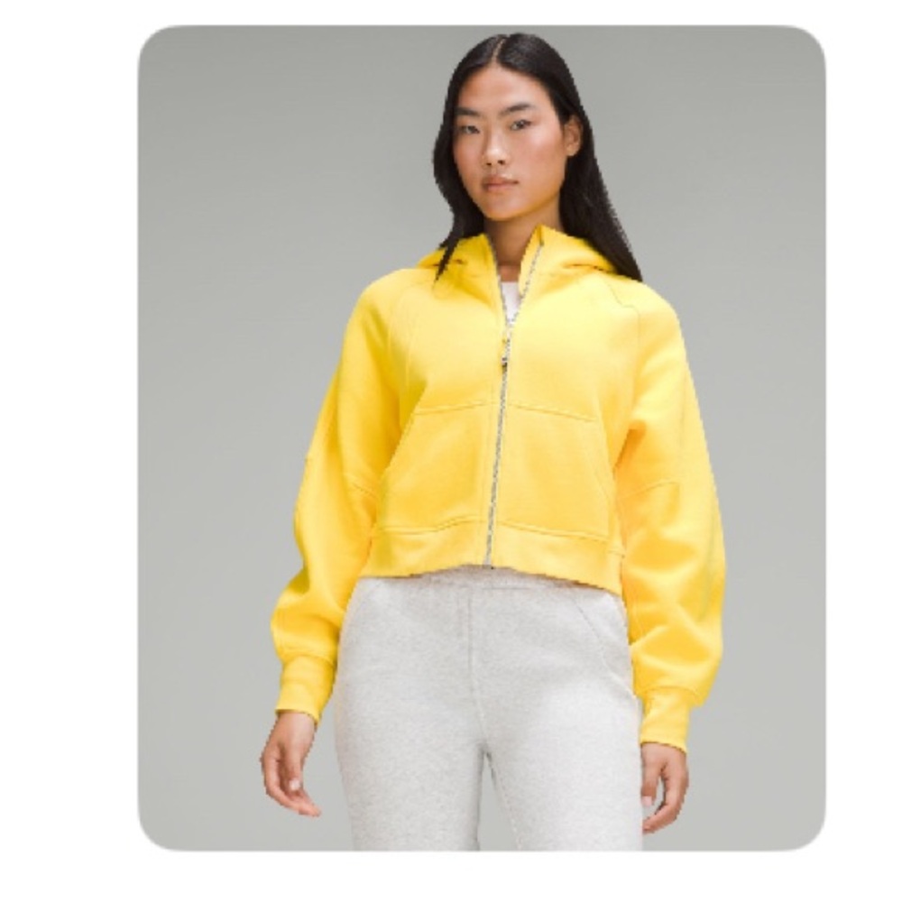 lululemon Utility Yellow Scuba Oversized Full Zip Jacket